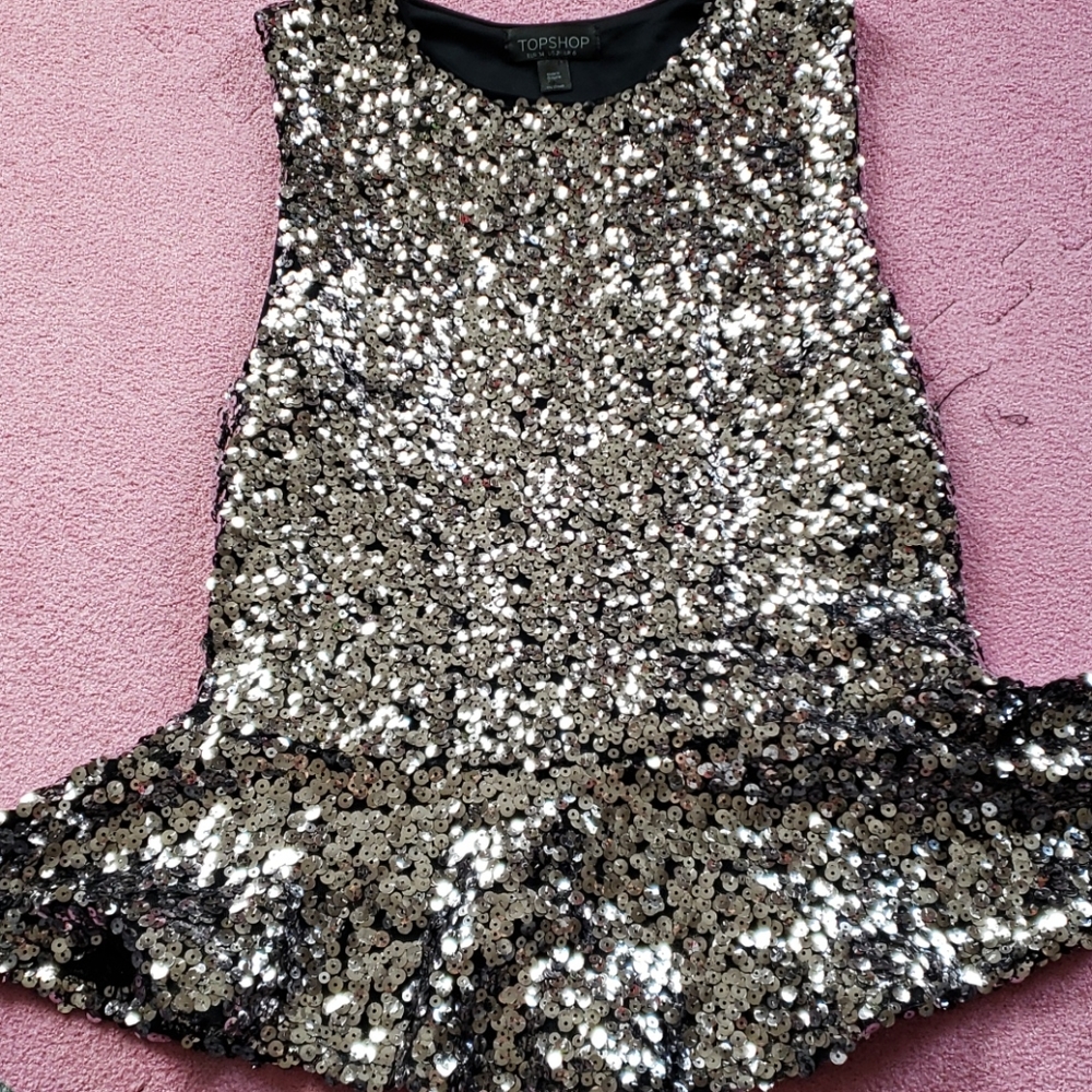 Topshop sequin top
